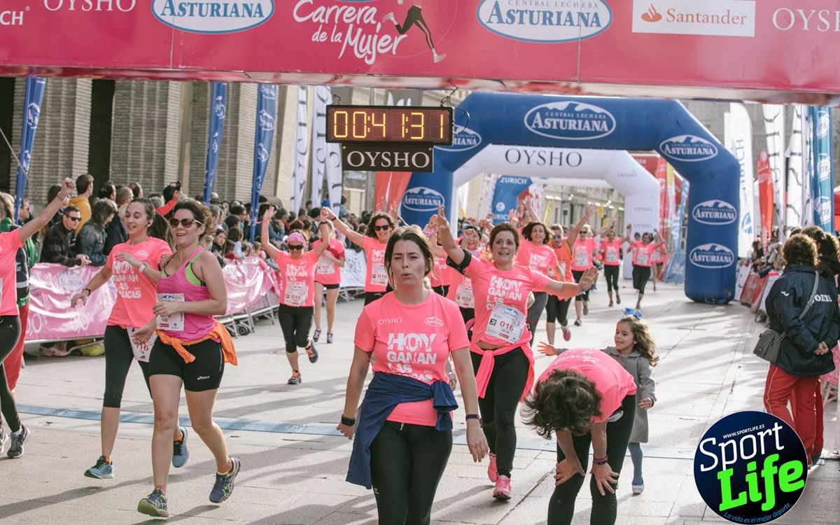 Imágenes de meta de la Carrera de la Mujer de Zaragoza (desde el minuto 41 hasta el final)