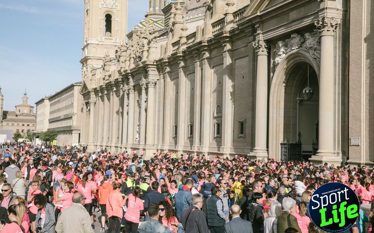 Imágenes de meta de la Carrera de la Mujer de Zaragoza (desde el minuto 41 hasta el final)