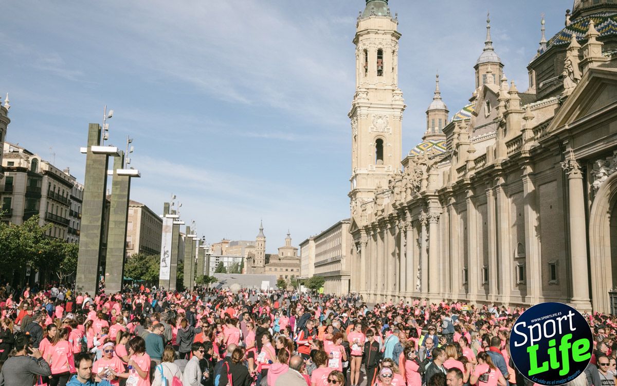 Imágenes de meta de la Carrera de la Mujer de Zaragoza (desde el minuto 41 hasta el final)