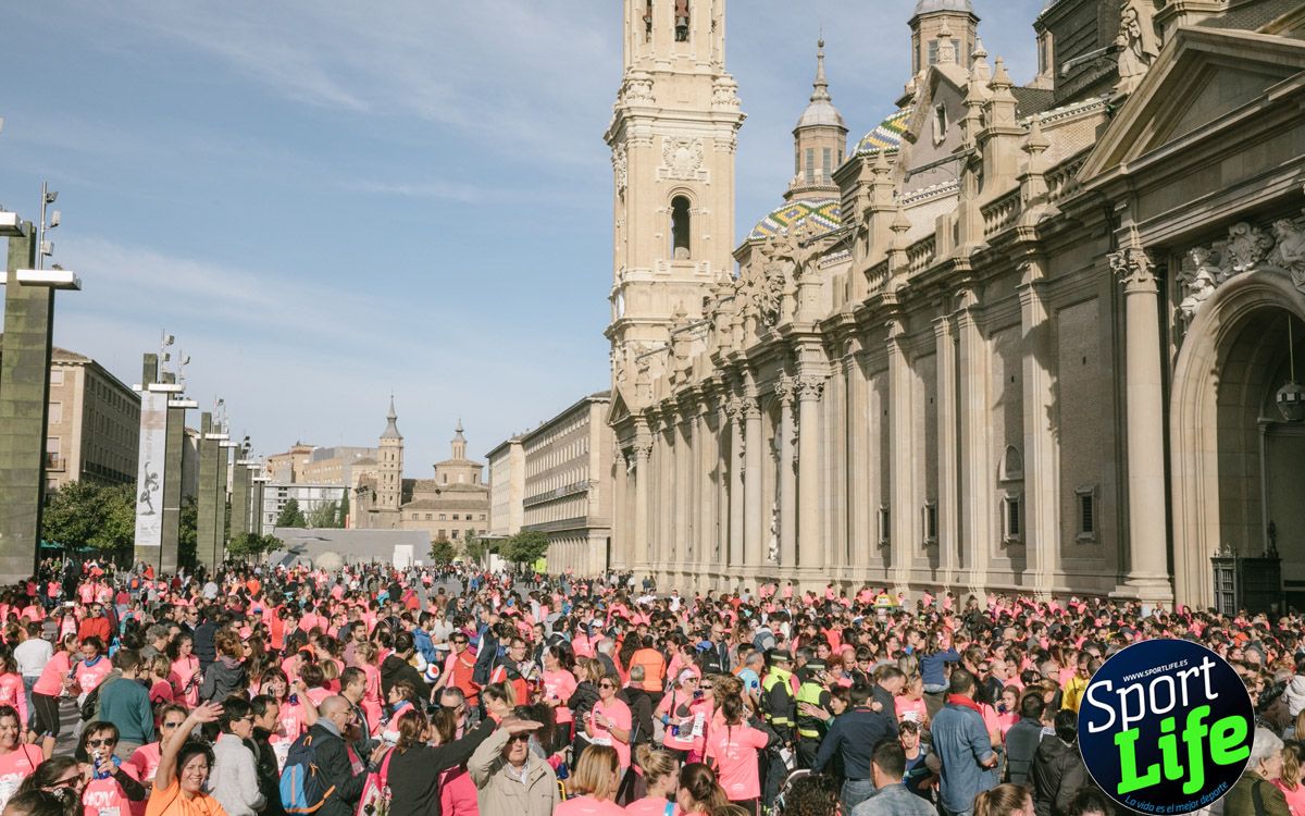 Imágenes de meta de la Carrera de la Mujer de Zaragoza (desde el minuto 41 hasta el final)