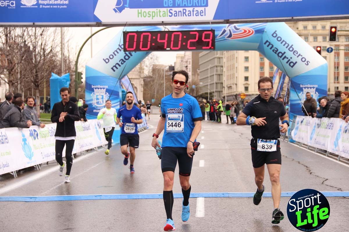 Carrera Bomberos Madrid-Hospital San Rafael meta 3, del minuto 39 al 44