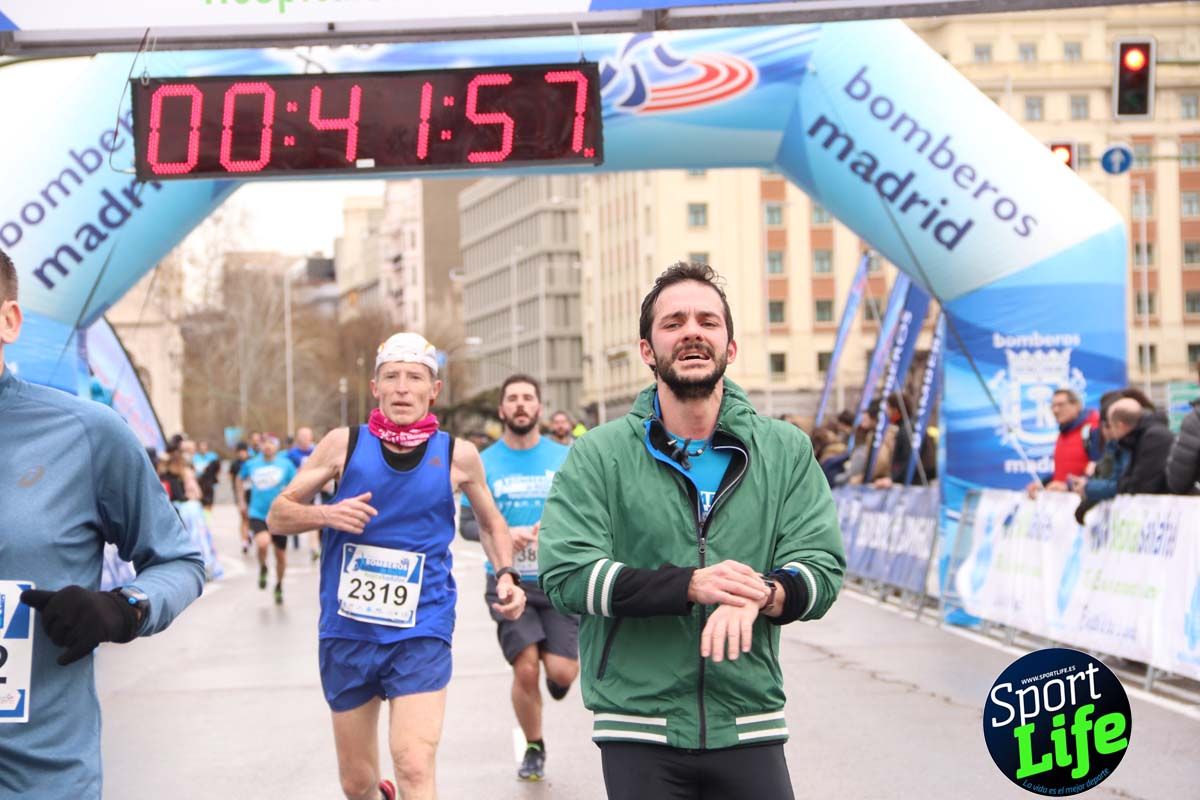 Carrera Bomberos Madrid-Hospital San Rafael meta 3, del minuto 39 al 44