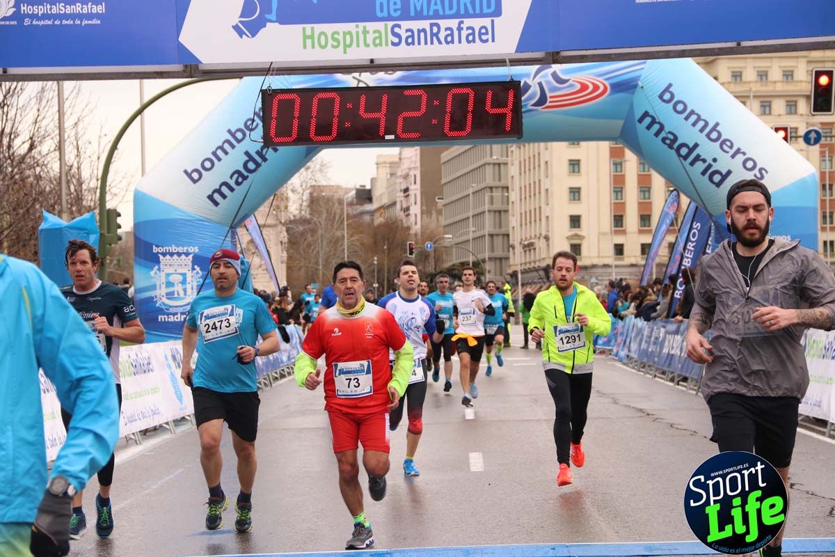 Carrera Bomberos Madrid-Hospital San Rafael meta 3, del minuto 39 al 44