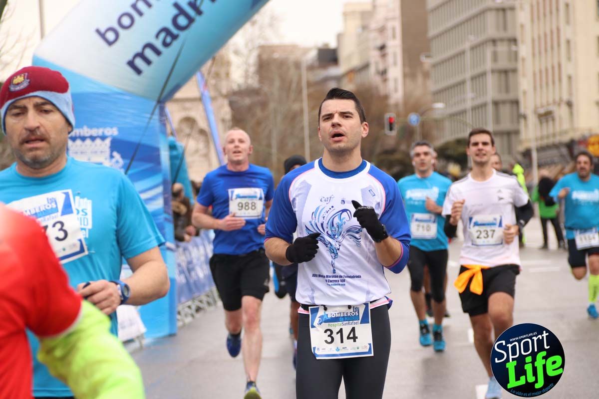 Carrera Bomberos Madrid-Hospital San Rafael meta 3, del minuto 39 al 44