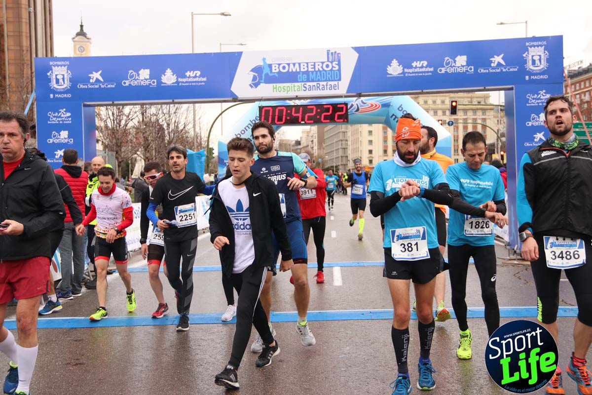 Carrera Bomberos Madrid-Hospital San Rafael meta 3, del minuto 39 al 44