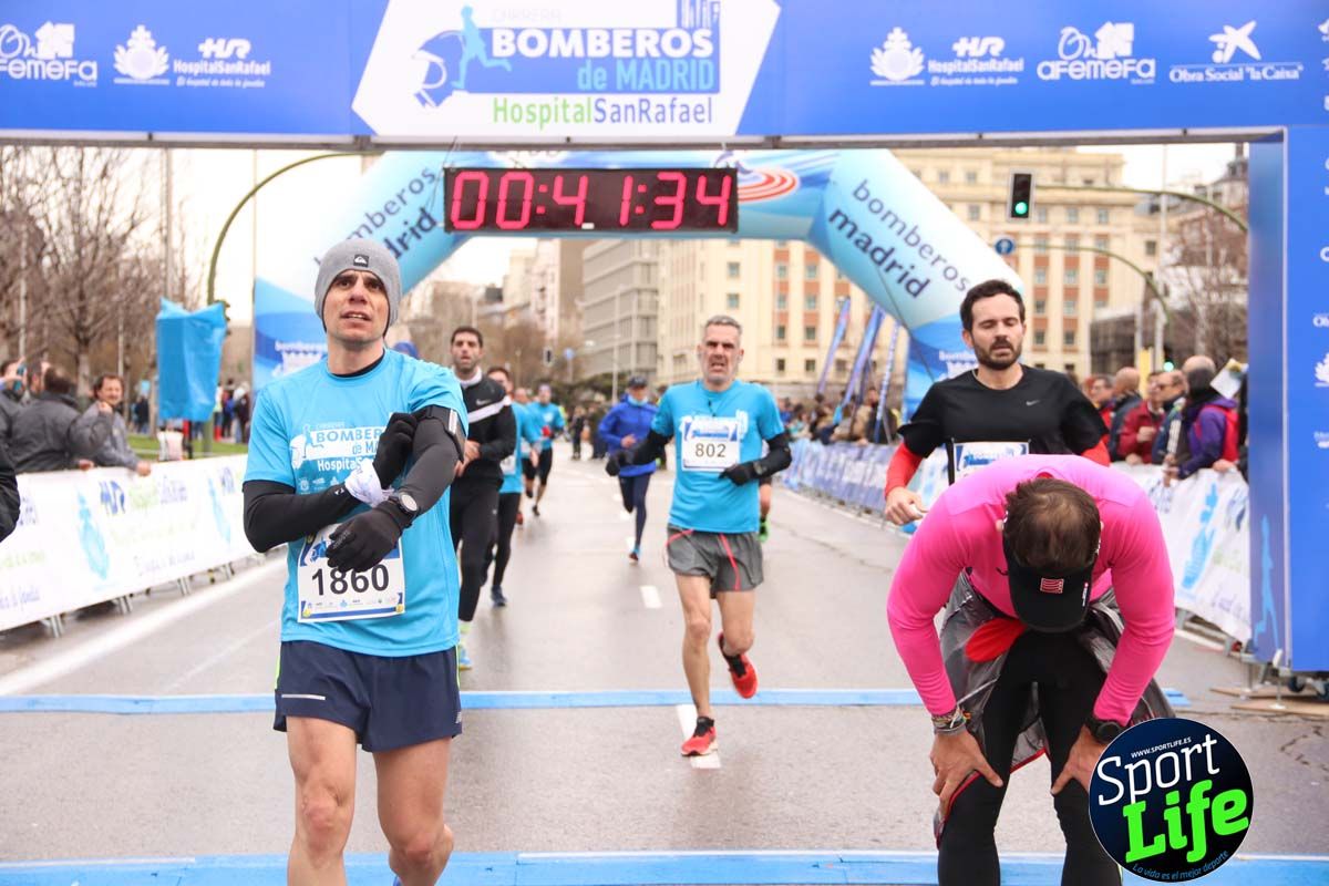 Carrera Bomberos Madrid-Hospital San Rafael meta 3, del minuto 39 al 44