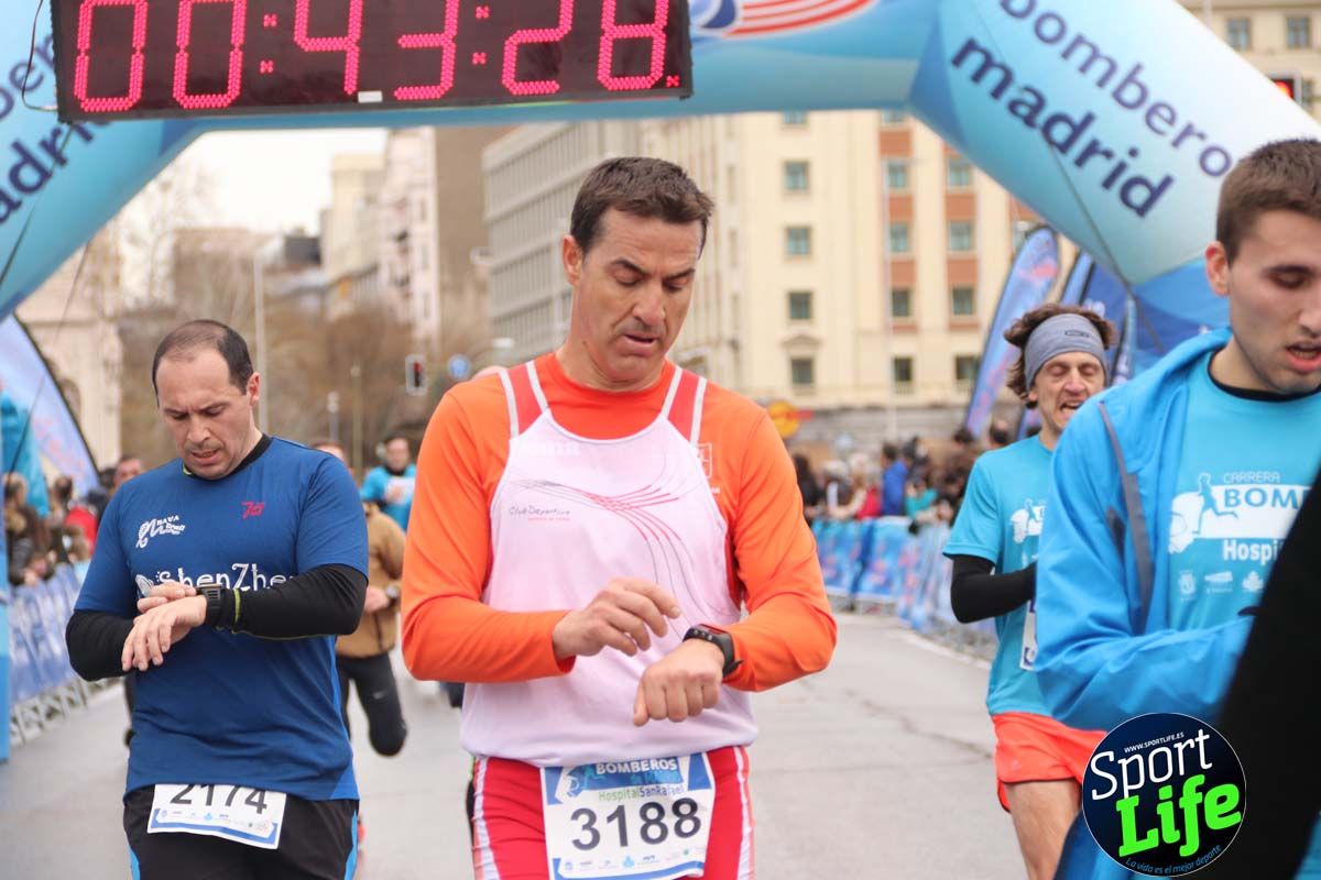 Carrera Bomberos Madrid-Hospital San Rafael meta 3, del minuto 39 al 44