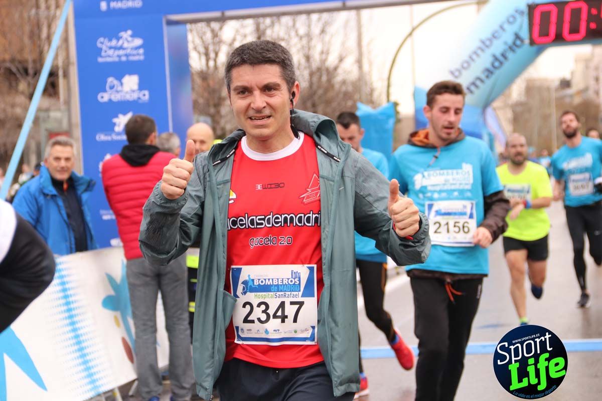 Carrera Bomberos Madrid-Hospital San Rafael meta 3, del minuto 39 al 44