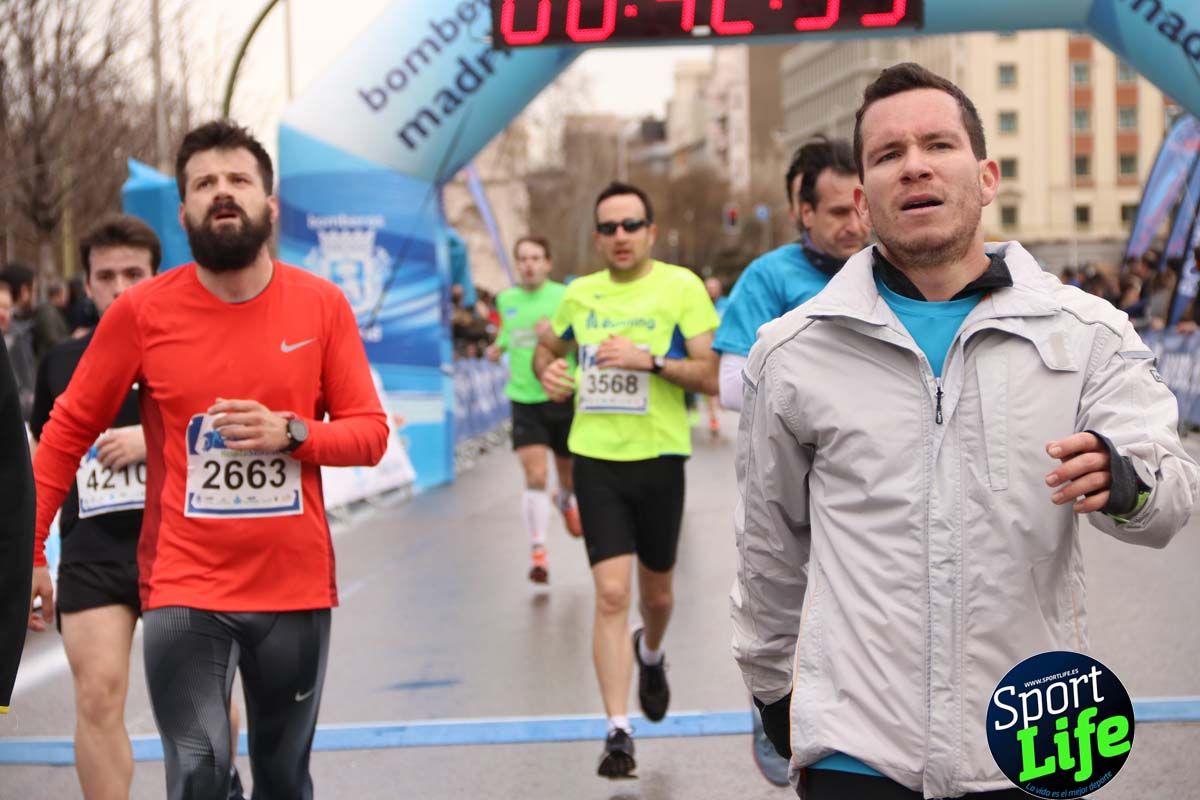 Carrera Bomberos Madrid-Hospital San Rafael meta 3, del minuto 39 al 44