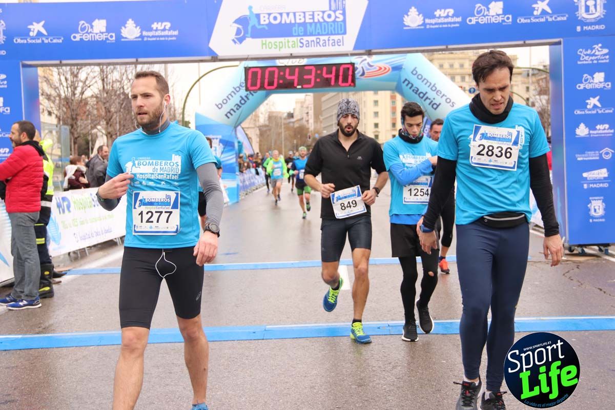 Carrera Bomberos Madrid-Hospital San Rafael meta 3, del minuto 39 al 44