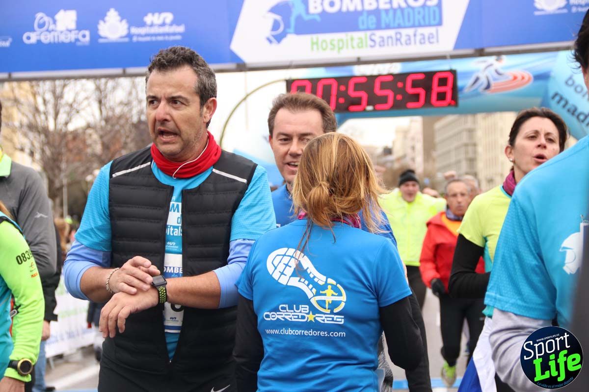 Carrera de Bomberos de Madrid-Hospital San Rafael meta 7, del minuto 55 a 1h