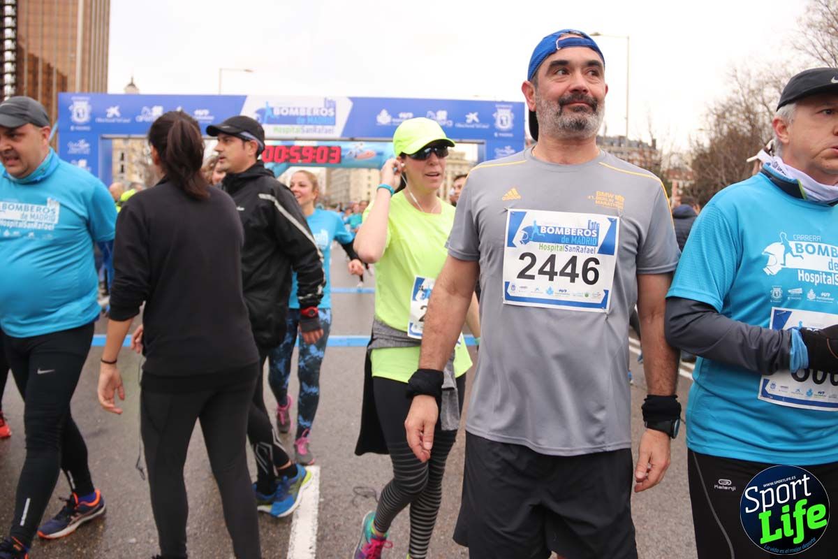 Carrera de Bomberos de Madrid-Hospital San Rafael meta 7, del minuto 55 a 1h