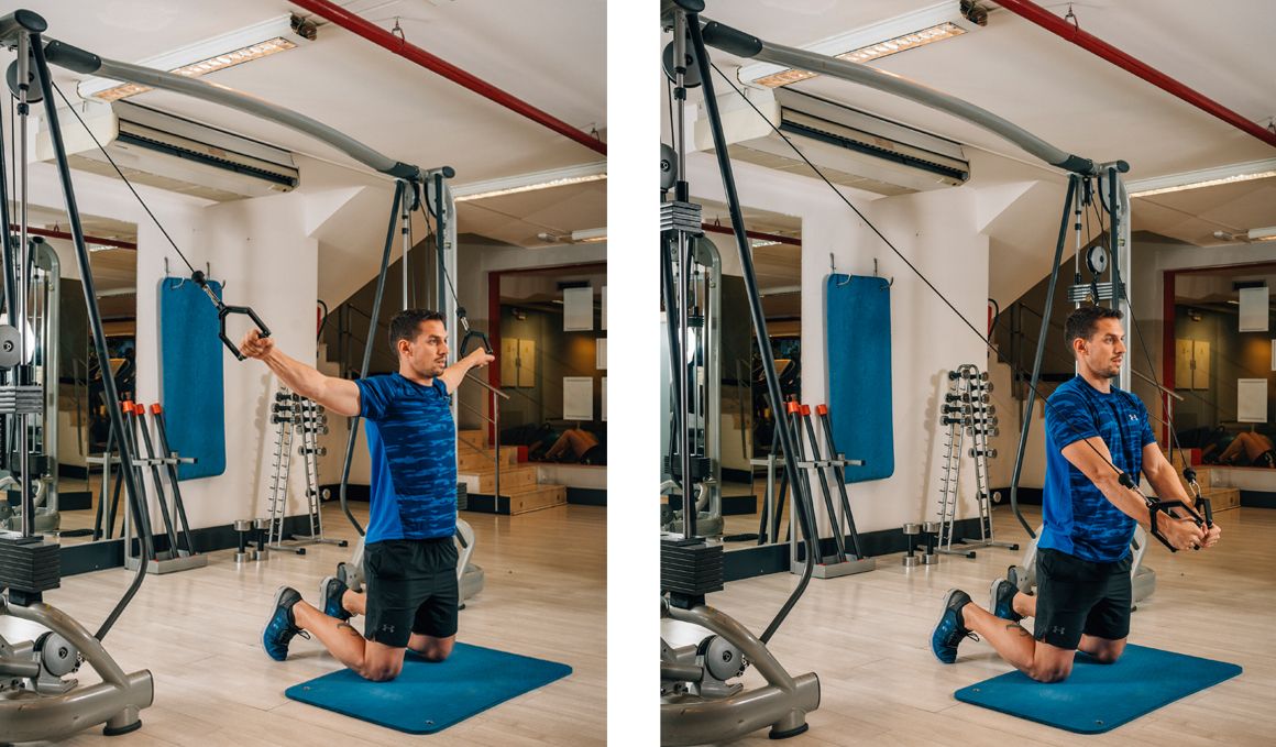 Entrenamiento de fuerza con poleas y autocargas