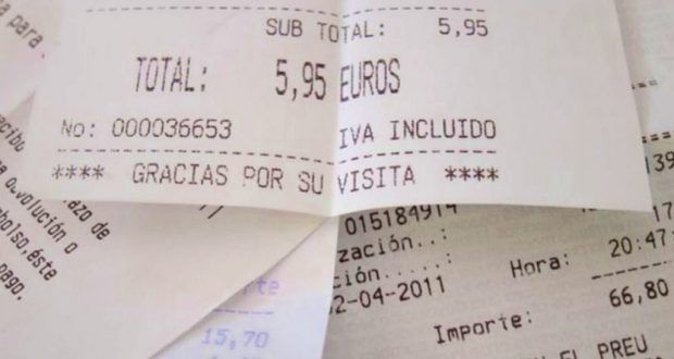 EL 90% de los tickets de compra contienen una sustancia cancerígena
