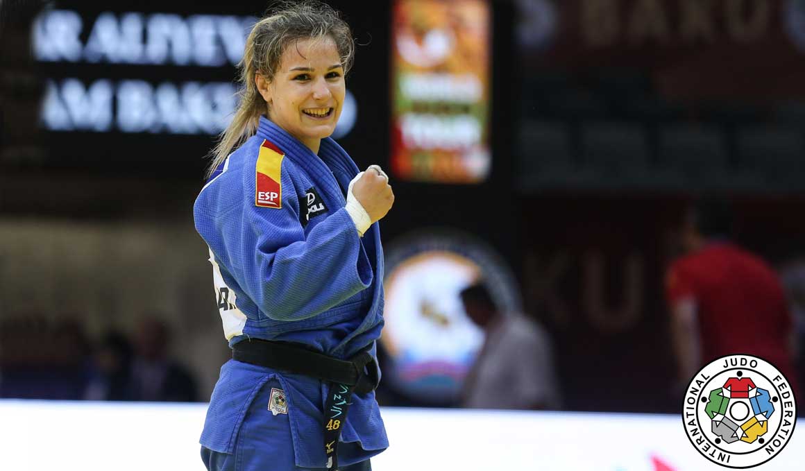 Laura Martínez exultante tras conseguir el oro en Baku. Foto: Feliciantonio Emanuele