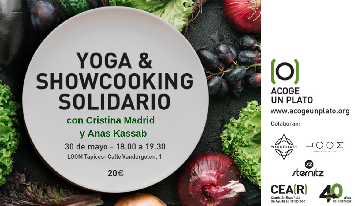 Yoga & Showcooking Solidario el 30 de mayo en Madrid