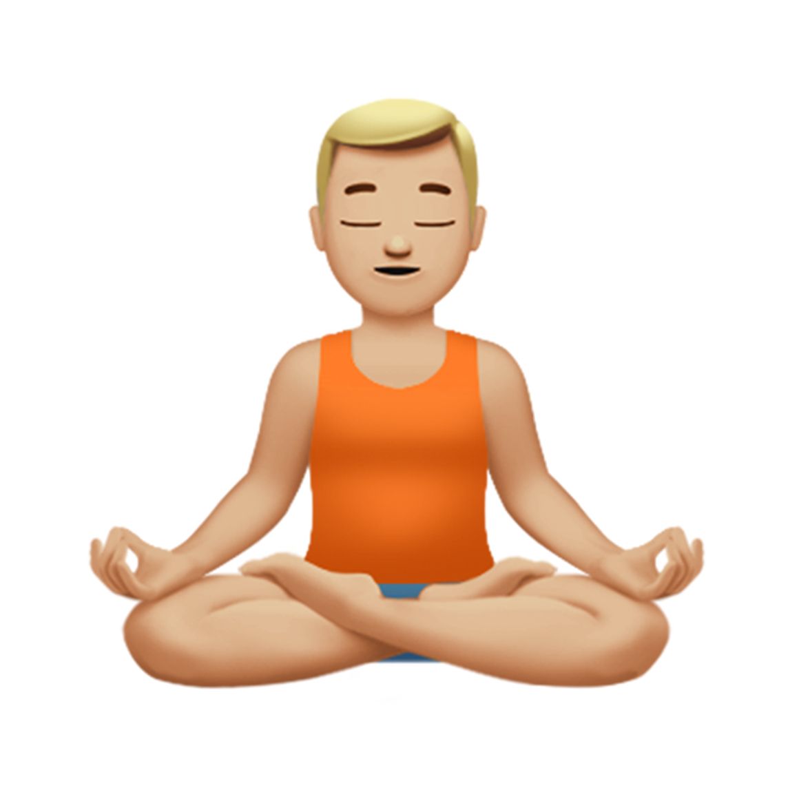 Emoji en postura de Padmasana
