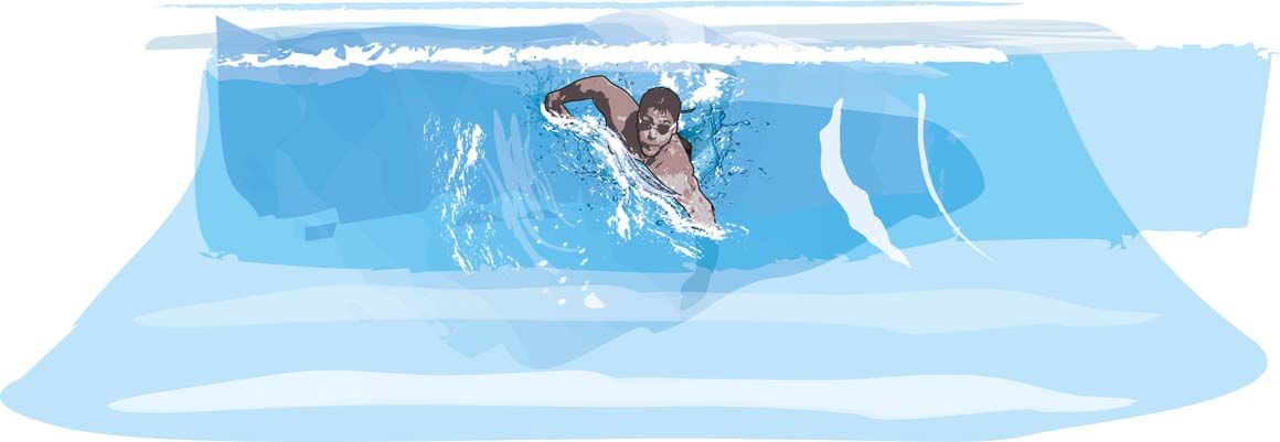 Nado en aguas abiertas, técnica para nadar con olas