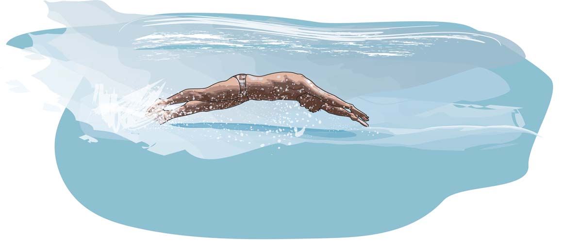 Nado en aguas abiertas, técnica para nadar con olas