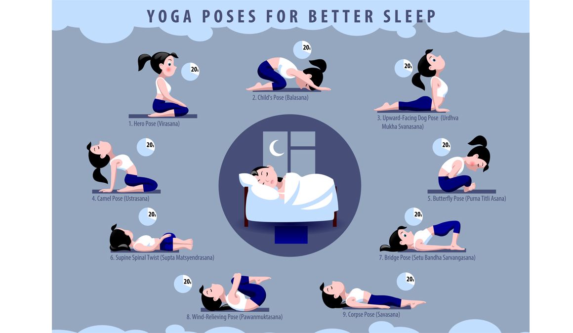 Rutina con 9 posturas de Yoga para ayudarte a dormir mejor