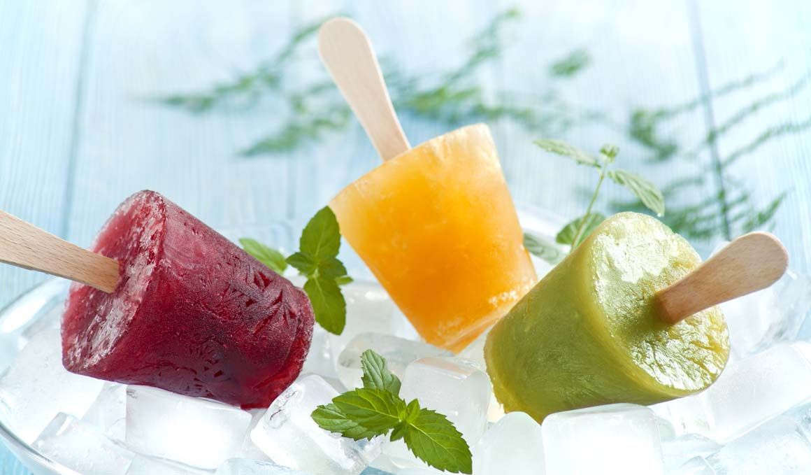 Receta de helado de ciruelas de colores