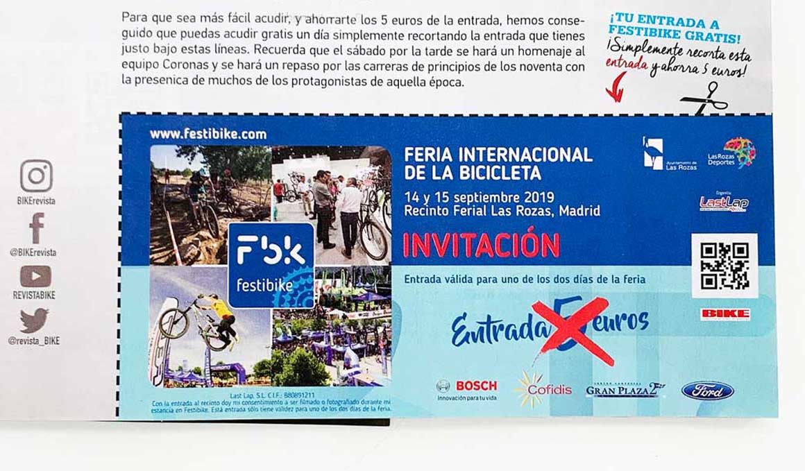 Cómo conseguir gratis la entrada de Festibike