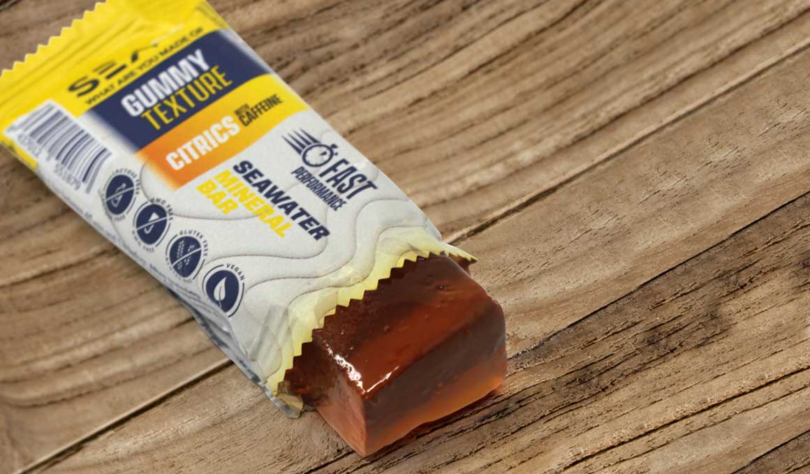 Las barritas energéticas con componentes marinos