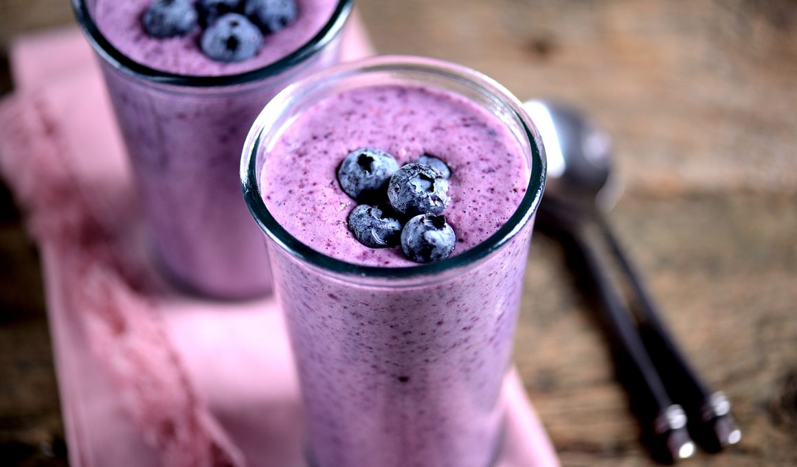 Receta de smoothie de arándanos