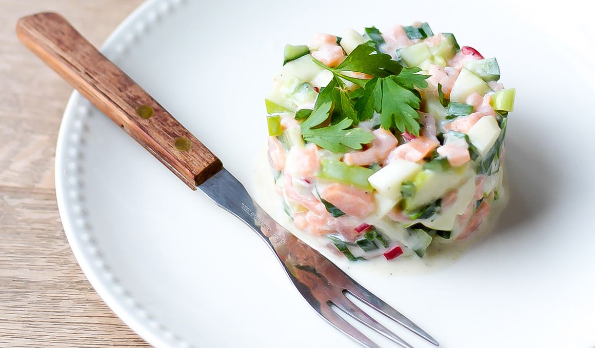Receta de Tartar de Salmón y Manzana