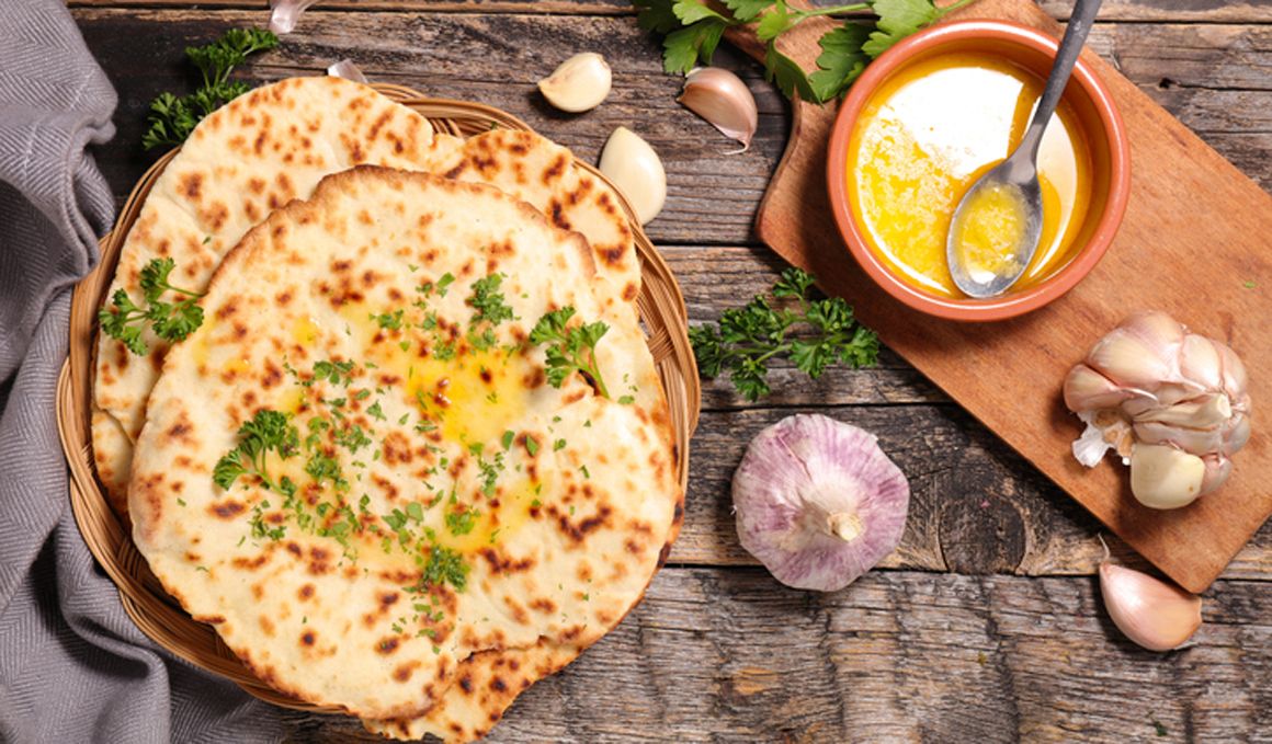 Receta de pan indio naan sin levadura ni horno