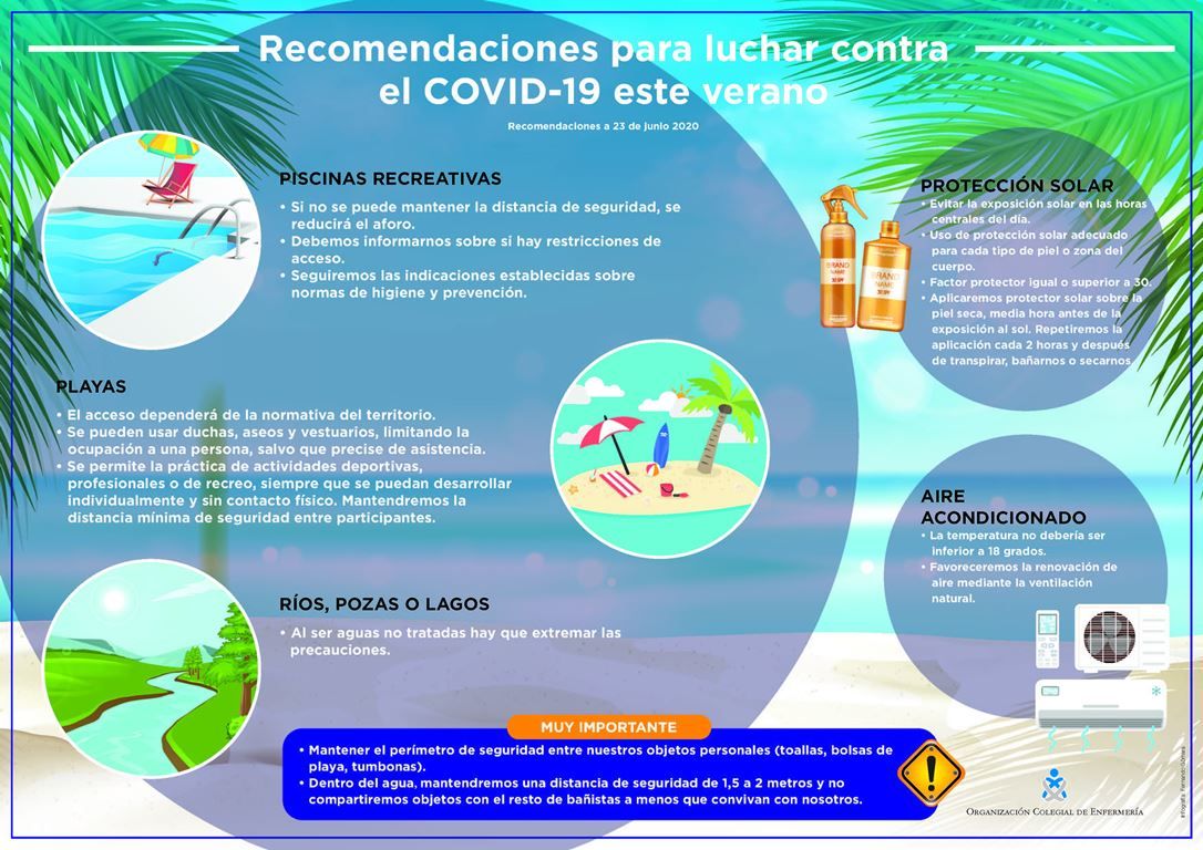 Los consejos de las enfermeras para evitar rebrotes de COVID-19 en playas, piscinas y ríos