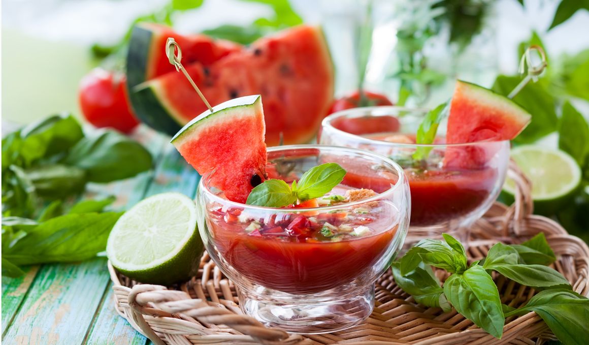 Receta de Sopa fría de Sandía, Jengibre y Menta