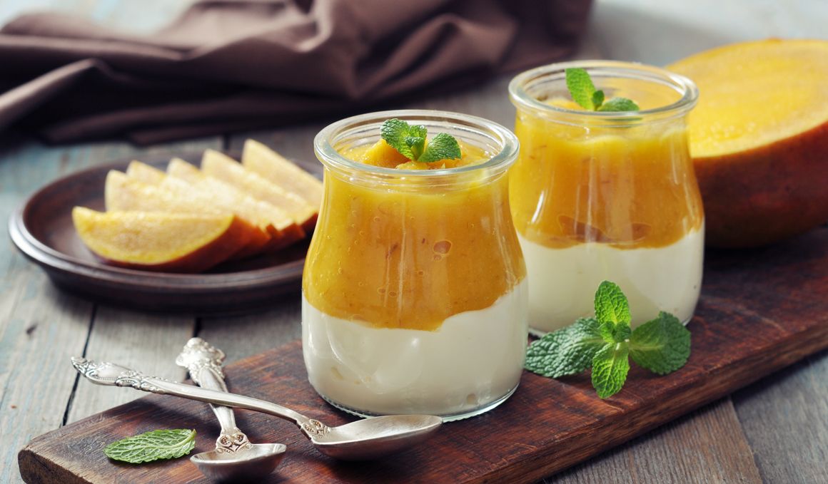 Receta de Sopa Fría de Mango, Pepino y Yogur