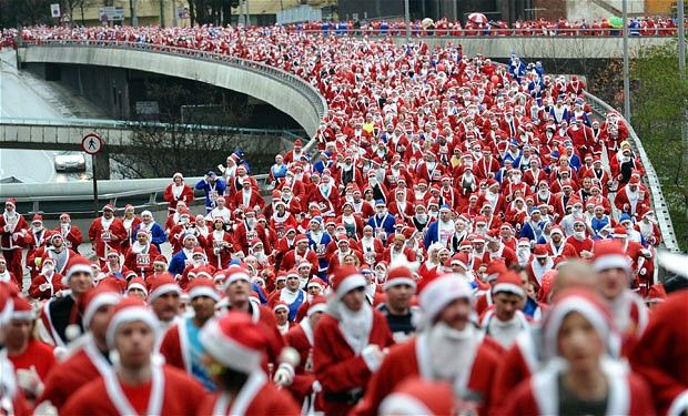 La carrera de Papa Noel se celebra por primera vez en España
