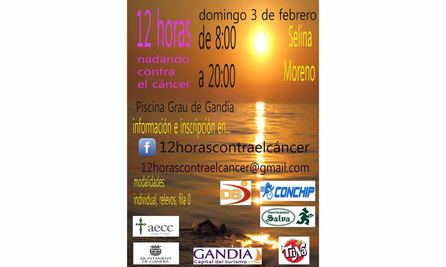 12 horas de nado continuo contra el cáncer