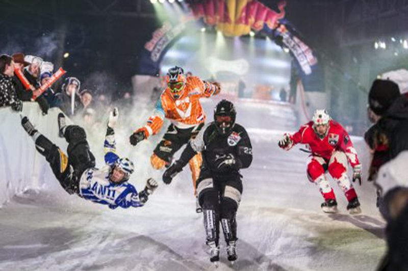 Sorpresa europea en la pista de hielo más rapida del Mundial Red Bull Crashed Ice