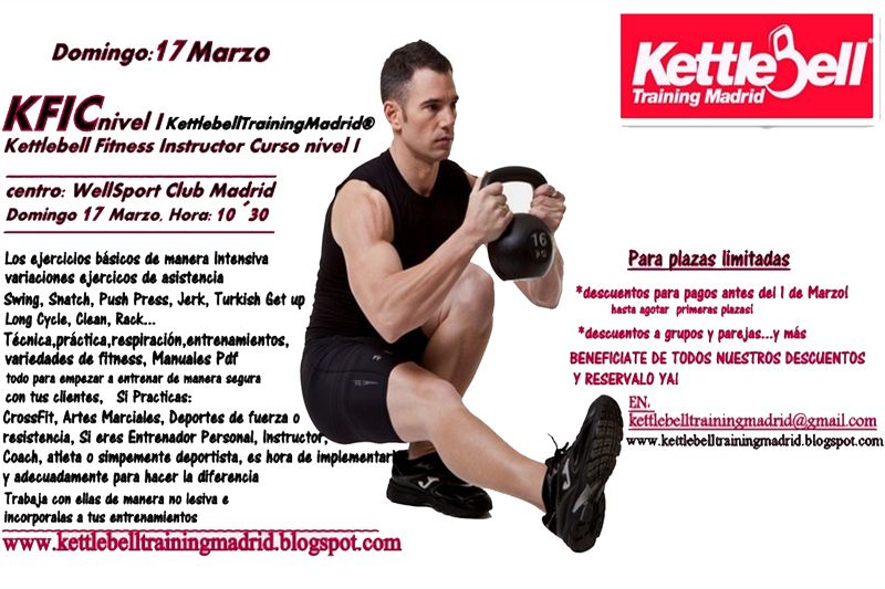 Apúntate al Curso de Instructor Kettlebells Fitness KFIC nivel 1