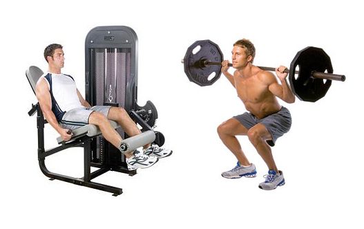 Extensión cuádriceps Vs sentadilla