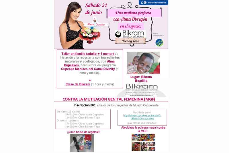 Yoga y cupcakes contra la mutilación genital femenina