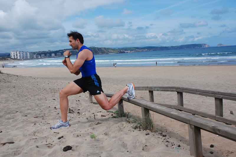 En forma en la playa