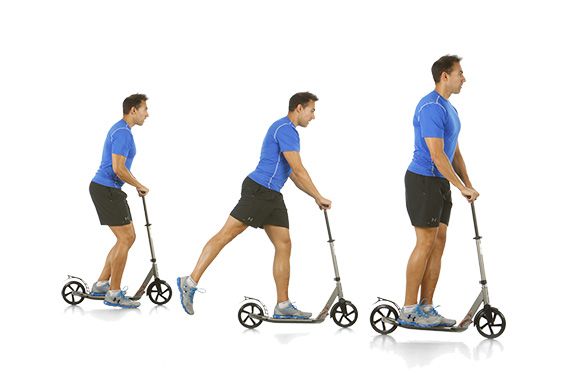 Mejorar la técnica de carrera con el patinete