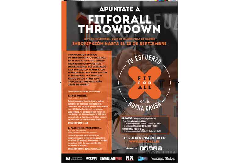 Fit For All Throwdown: tu esfuerzo por una buena causa