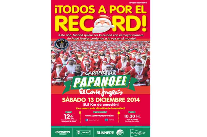 Récord de Papá Noeles runners en Madrid