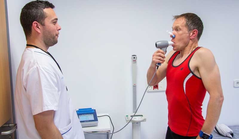 La prueba de esfuerzo del deportista: espirometría