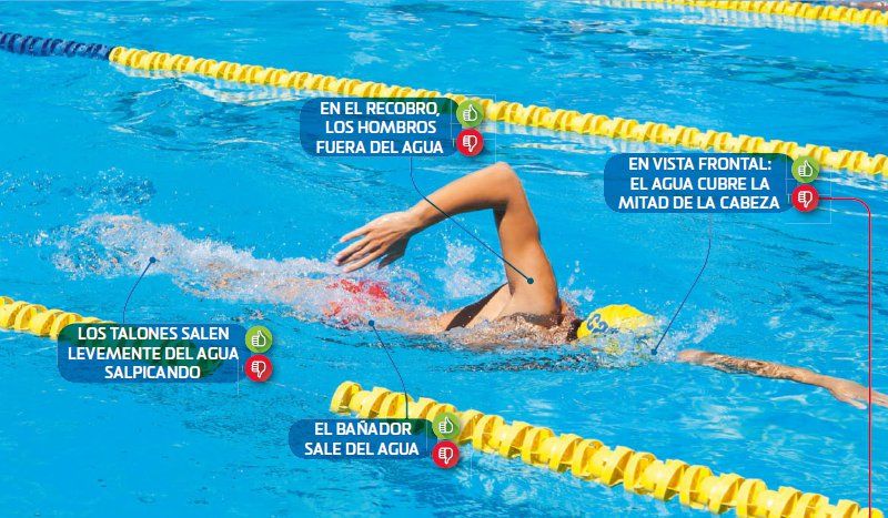 Examina tu técnica de natación