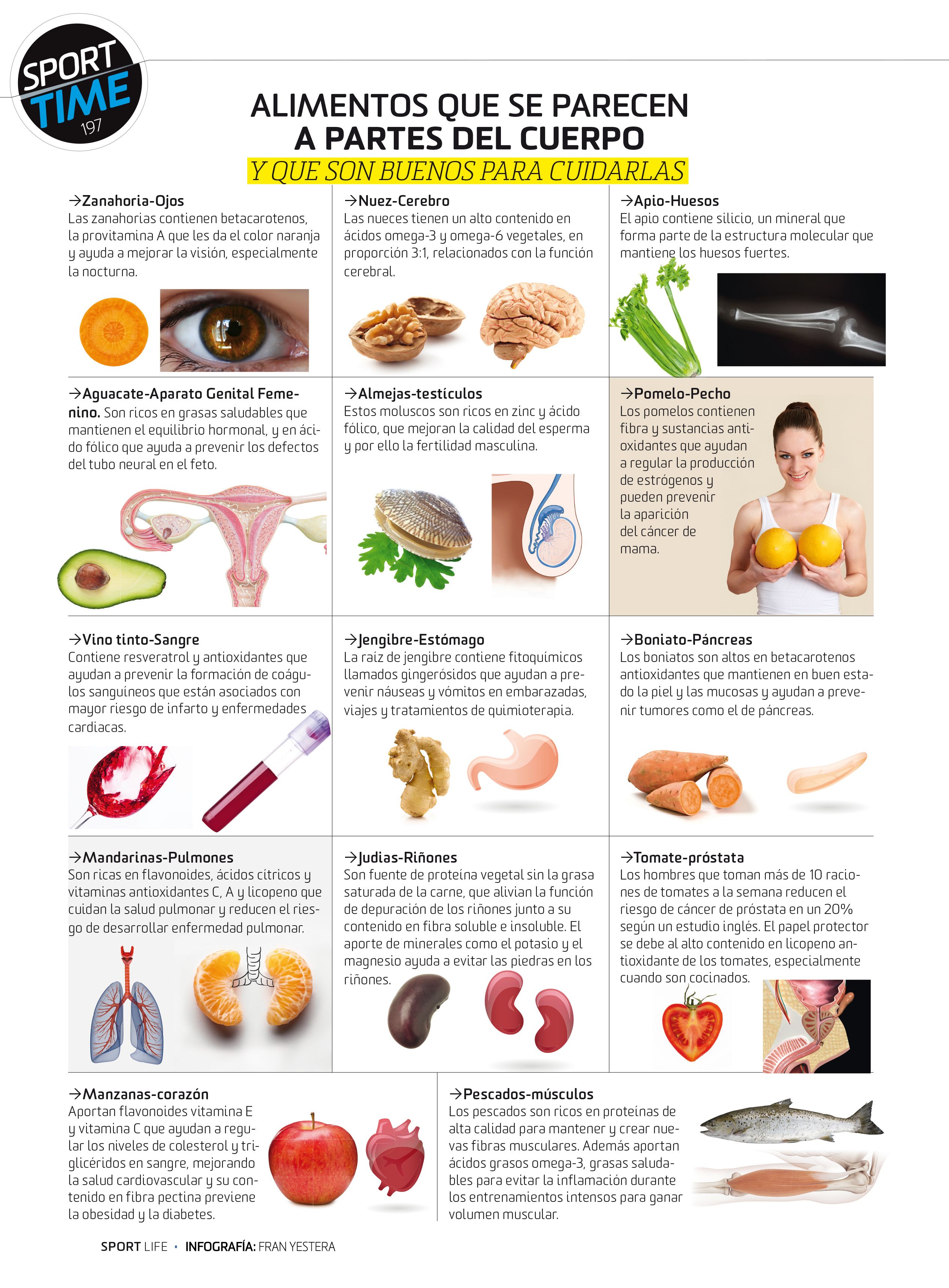 Alimentos que se parecen a partes del cuerpo ¿Funcionan? Alimentos que se parecen a partes del cuerpo ¿Funcionan?