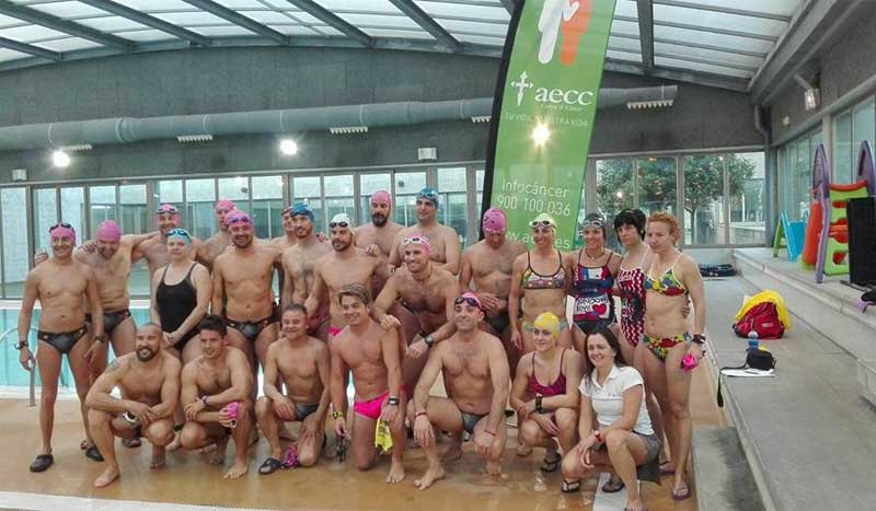Un auténtico maratón acuático contra el cáncer