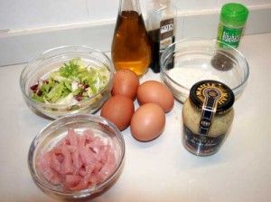 Crepes saladas de pavo y mostaza