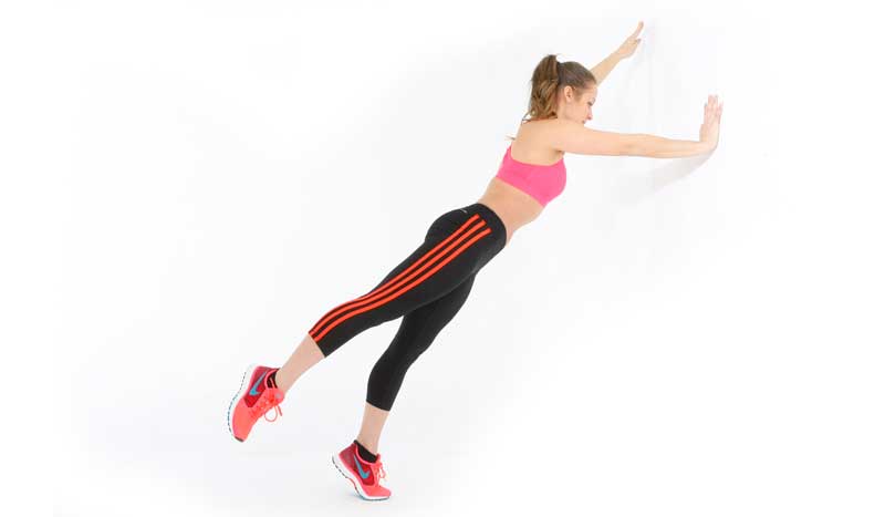 Una pared para entrenar abdominales