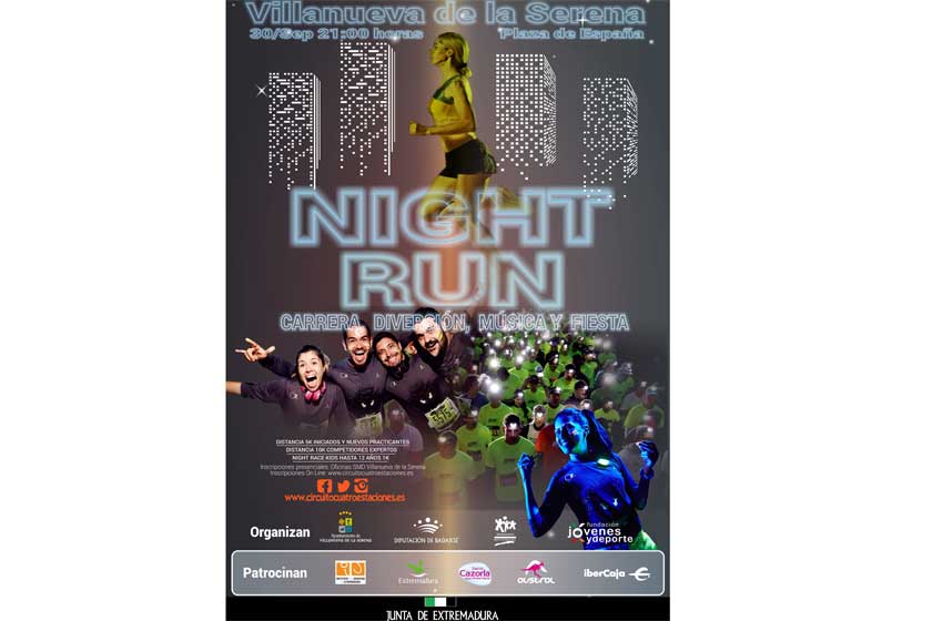 El desafío 4 estaciones empieza con Night Run de Villanueva de la Serena